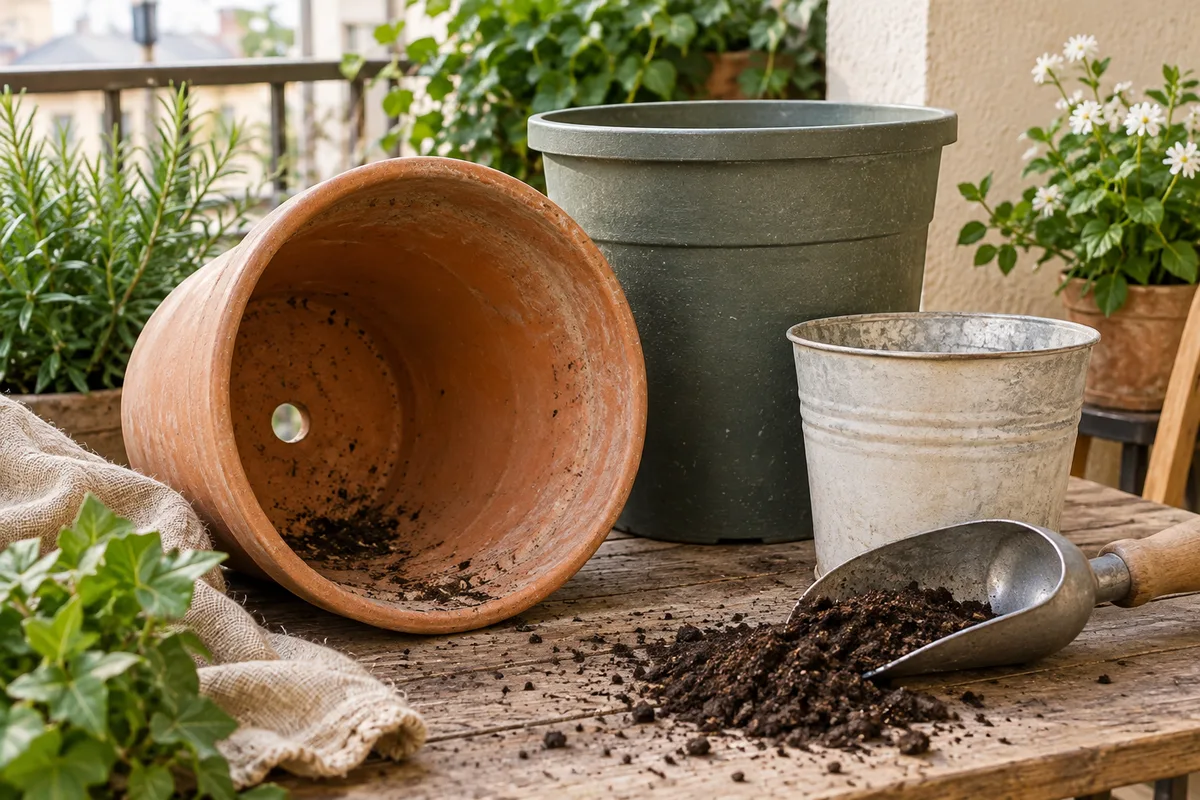 Illustration : Pots et terreau : donner de la place aux racines